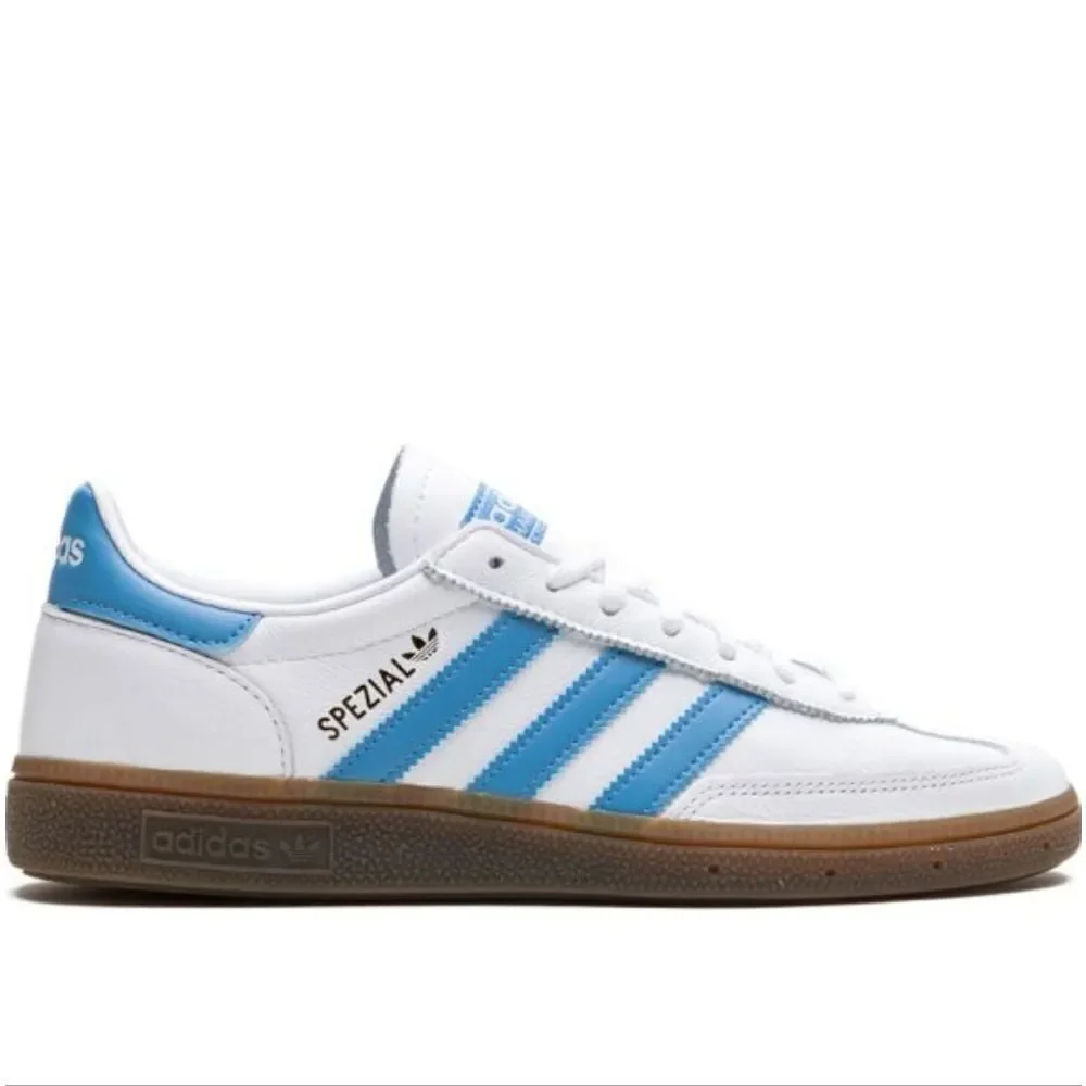 Adidas Originals Handball Spezial White Blue Gum Sole Mens Shoe Trainer IE3607 - Picture 1 of 12